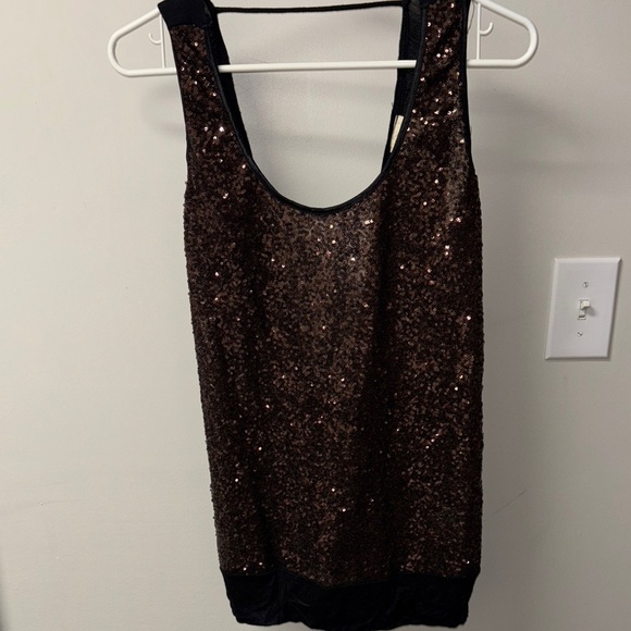 Daytrip Black Sequin Tank Top Sleeveless - Picture 2 of 7